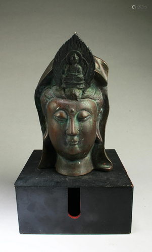 A Bronze Guanyin Head