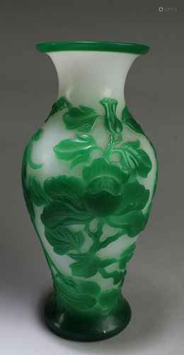 Chinese Peking Glass Vase