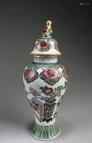 Chinese Famille Verte Porcelain Vase