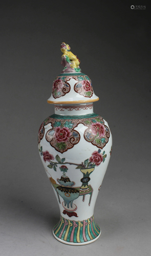 Chinese Famille Verte Porcelain Vase