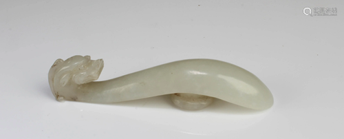 A Carved Jade Belt Hook