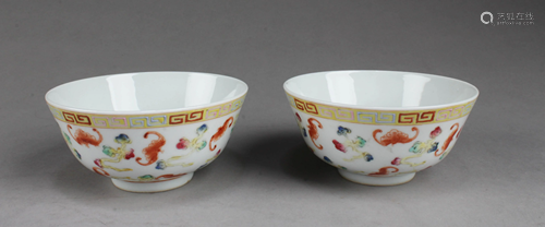 A Pair of Chinese Porcelain Bowls