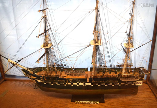 20c CASED SHIP MODEL US CONSTITUTION