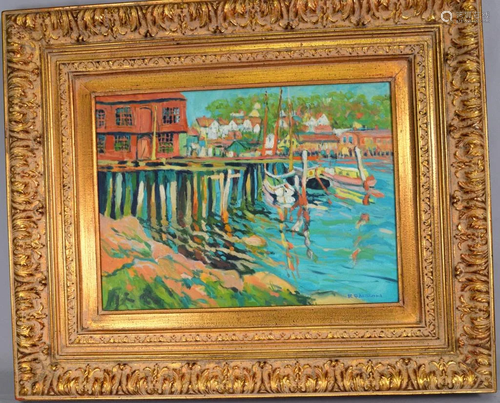 ROGER BARRON OIL PAINTING rOCKPORT