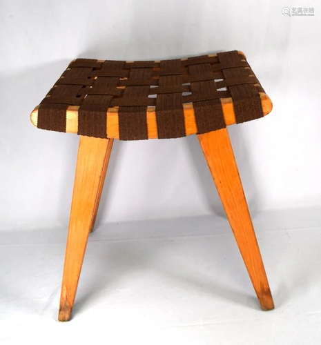 MID CENTURY JENS RISOM FOR KNOLL STOOL: