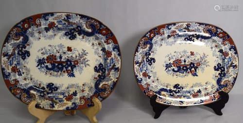 TWO 19TH IMPERIAL IRONSTONE PLATTERS