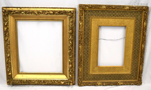 2 AMERICAN VICTORIAN GOLD GILT PICTURE FRAMES