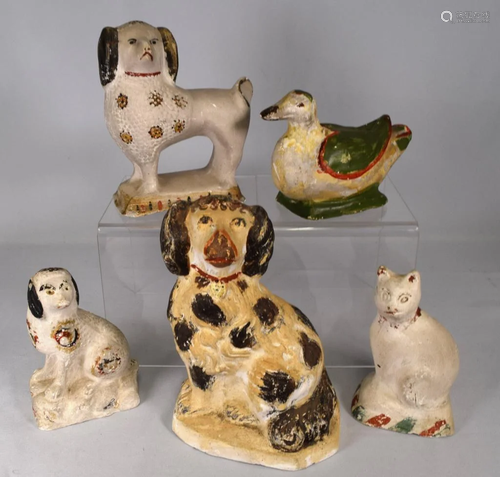 GROUPING OF CHALKWARE PIECES