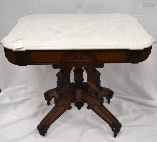 VICTORIAN MARBLE TOPE TABLE