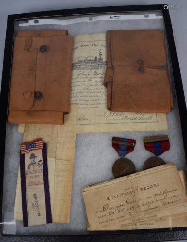 US NAVY SPANISH AMERICAN DISCHARGE & MEDALS