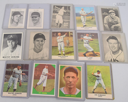 13 ASSEMBLED BASEBALL CARD GROUPING: