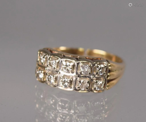 14K YELLOW GOLD DIAMOND RING