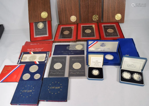 US SILVER EISENHOWER MINT COIN SETS & ETC