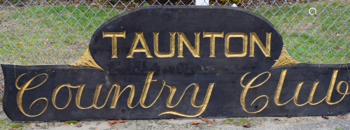 TAUNTON COUNTRY CLUB WOODEN SIGN