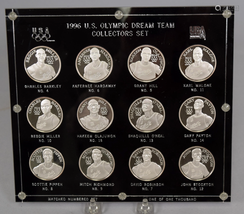 1996 U.S. OLYMPIC DREAM TEAM SILVER COIN SET