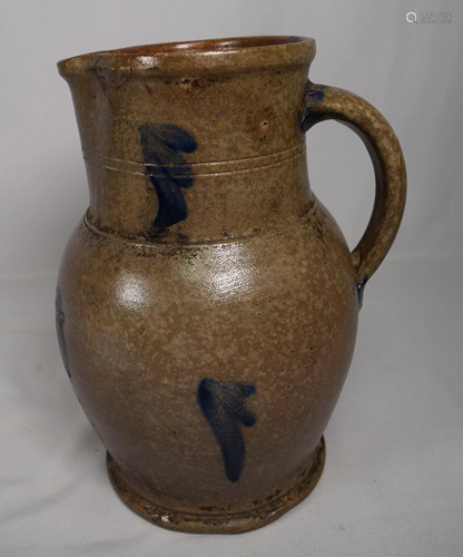 COBALT BLUE STONEWARE BATTER PITCHER