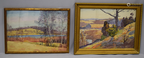 2 CHARLES H. RICHERT WATERCOLOR PAINTINGS