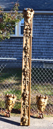 GILT METAL PLASTER ARCHITECTURAL WALL ORNAMENTS: