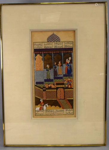 LATE 18TH INDO PERSIAN MINIATURE PAINTING.