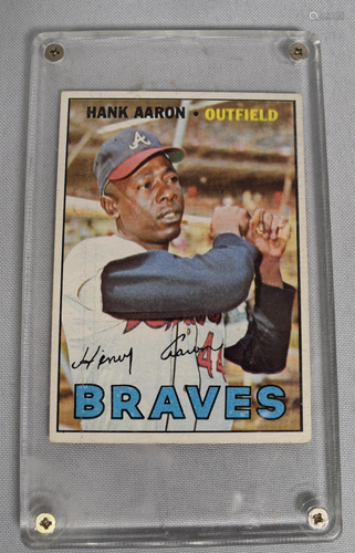 1967 TOPPS HANK AARON #250 BASEBALL CARD: