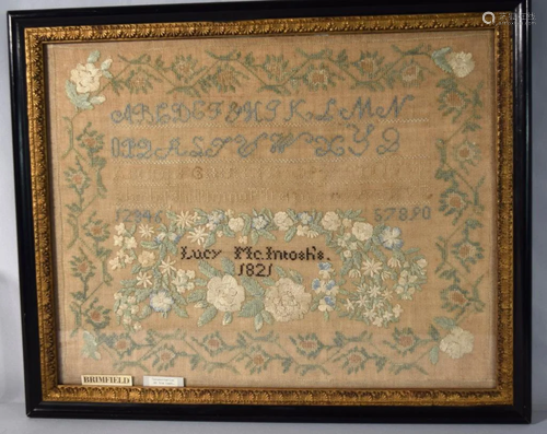 BRIMFIELD MA 1821 SAMPLER