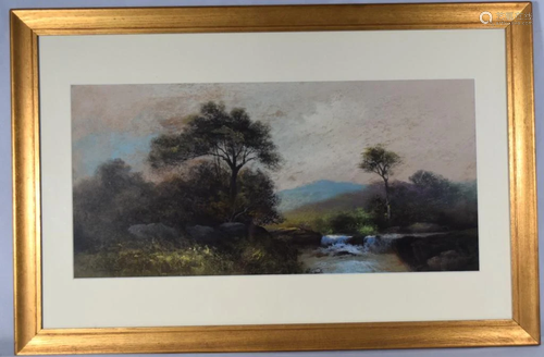 FRAMED WILLIAM CHANDLER PASTEL LANDSCAPE PAINTING