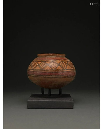 INDUS VALLEY, PAINTED POTTERY VESSEL WITH GEOMETRIC