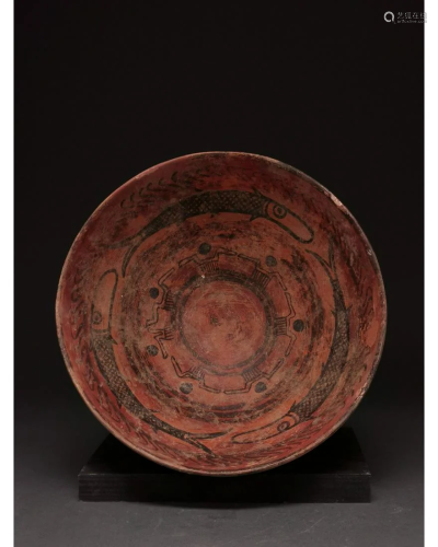 INDUS VALLEY, PAINTED POTTERY VESSEL WITH ANIMALS