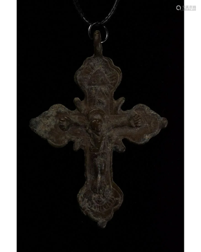 MEDIEVAL BRONZE CROSS PENDANT