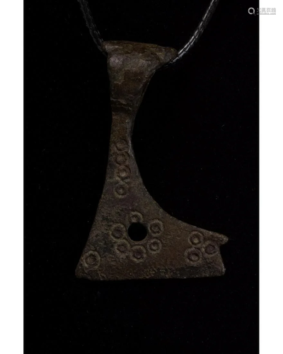 VIKING BRONZE AXE-SHAPED PENDANT