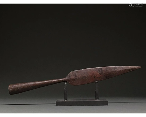 HUGE ANCIENT ROMAN IRON SOCKETED SPEAR