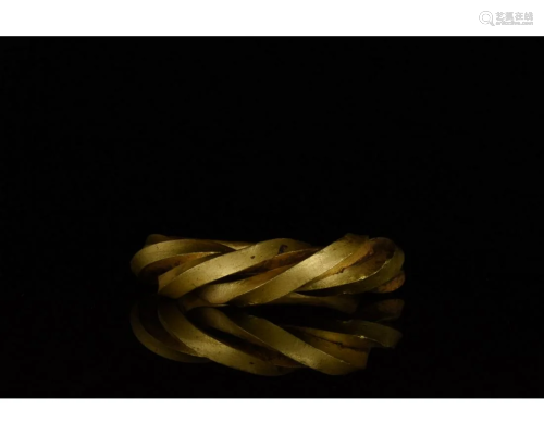 VIKING GOLD TWISTED RING - XRF TESTED