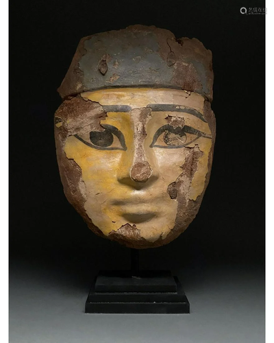 EGYPTAIN WOODEN SARCOPHAGUS MASK