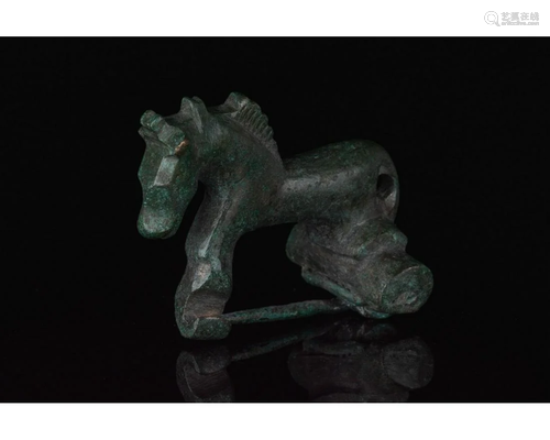 ROMAN BRONZE HORSE BROOCH