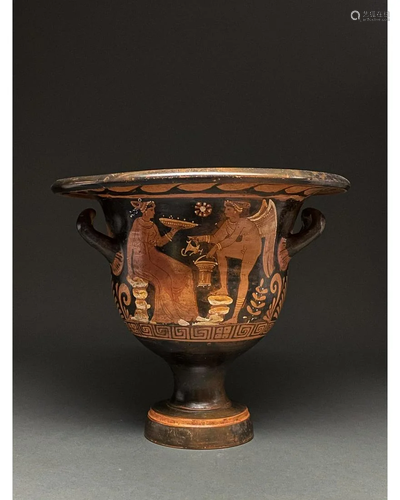 BEAUTIFUL SOUTH ITALIAN APULIAN TERRACOTTA KRATER