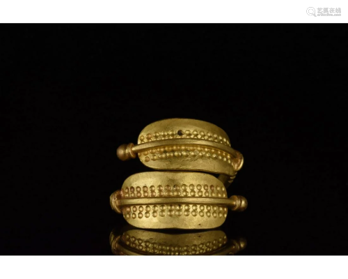 RARE VIKING GOLD RINGS WITH STAMPS- XRF TESTED