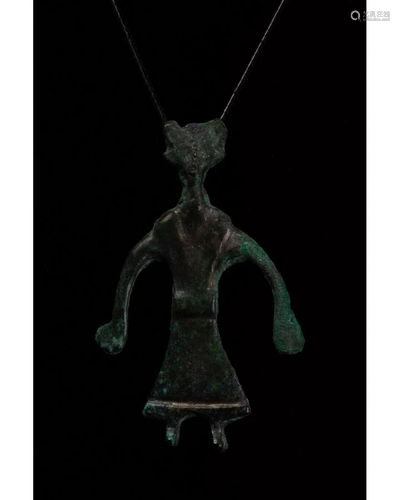 AMLASH BRONZE ANTHROPOMORPHIC AMULET OF G…