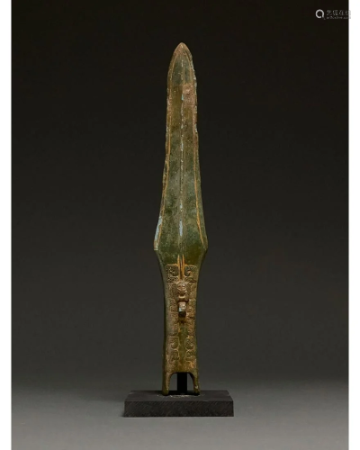 ANCIENT CHINSE WARRING STATES PERIOD BRONZE SPEAR