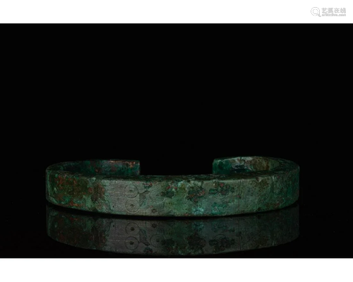 VIKING BRONZE BRACELET WITH DRAGON HEADS