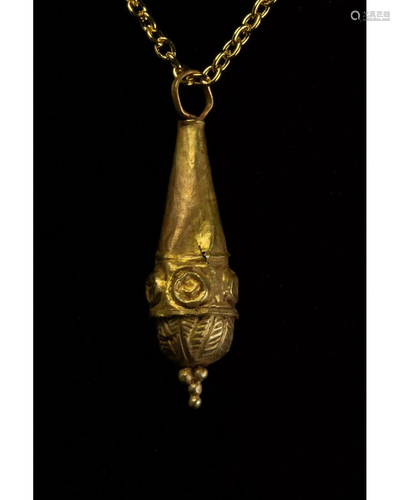 ROMAN GOLD CLUB OF HERCULES AMULET