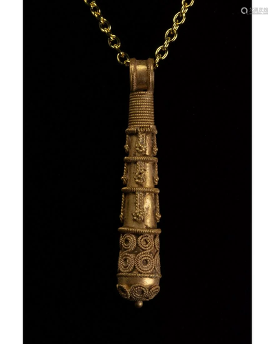 ROMAN GOLD CLUB OF HERCULES PENDANT