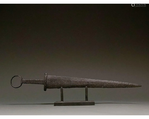 SCYTHIAN IRON ACINACES SWORD WITH RING HANDLE