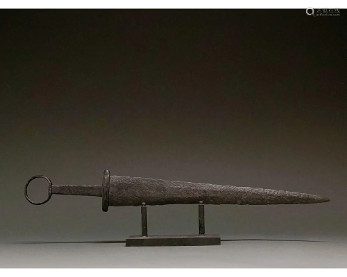 SCYTHIAN IRON ACINACES SWORD WITH RING HANDLE