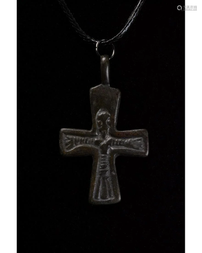 CRUSADERS ERA BRONZE CROSS WITH JESUS CHRIST