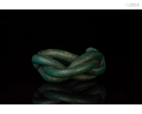 VIKING BRONZE TWISTED RING - LARGE SIZE