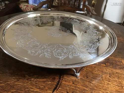 Very Large Georgian Silver Salver