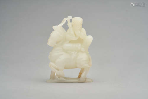 A white jade figure group