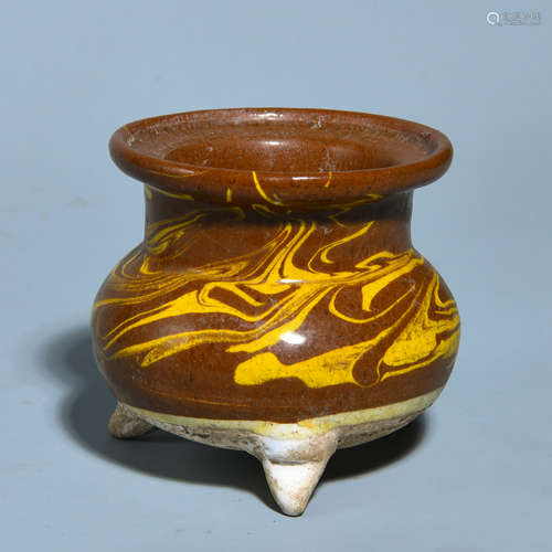 A TRI-LEGGED INCENSE BURNER