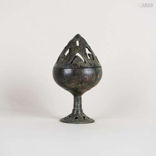 A BRONZE HILL CENSER, BOSHANLU