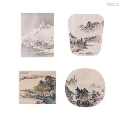 PAIR OF CHINESE LANDSCAPE FRAMED PAINTING